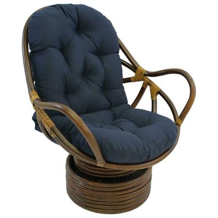 INTERNATIONAL CARAVAN Swivel Rocker with Twill Cushion, Navy 3310-TW-NV